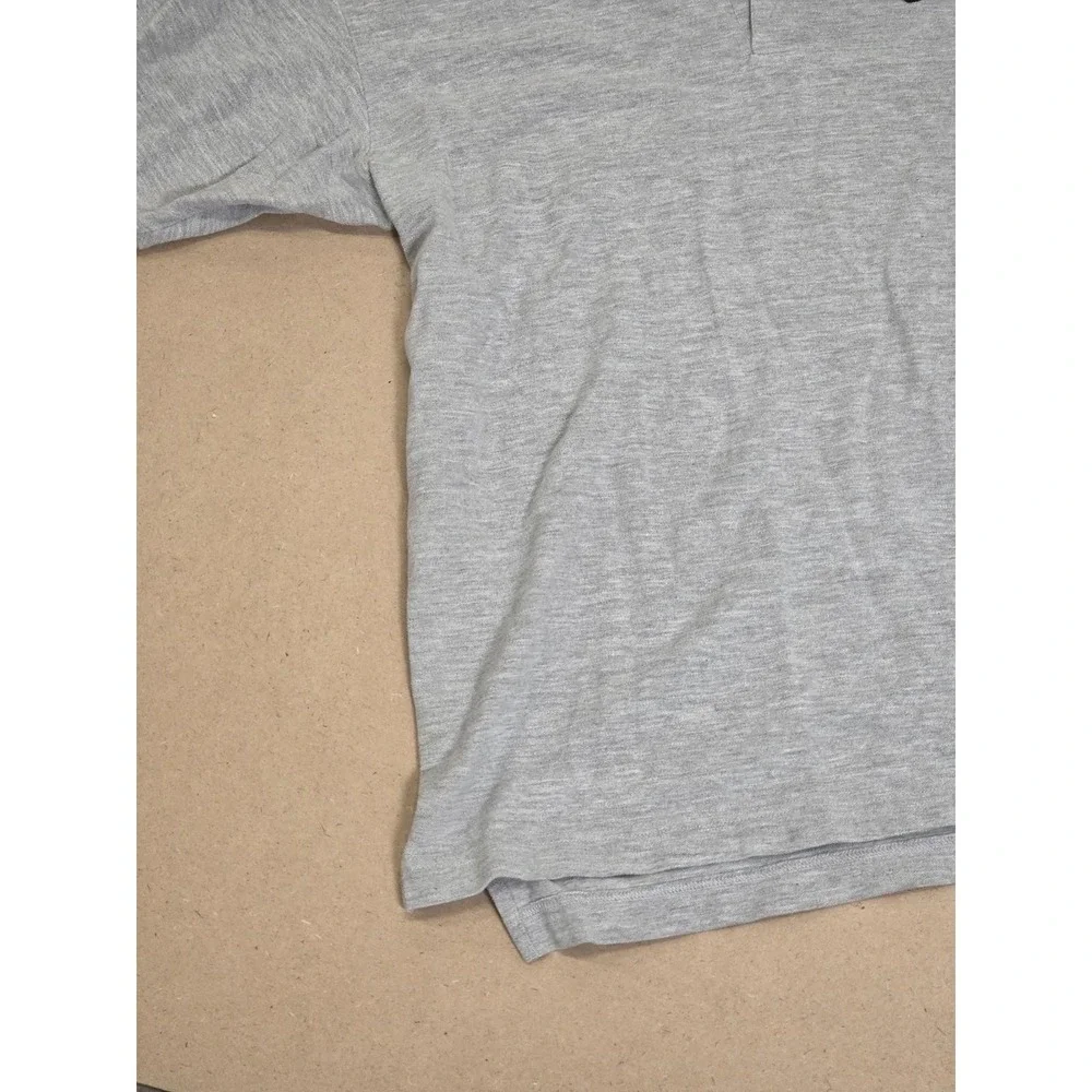 Nike Polo Shirt Mens L Gray Vintage 90s Y2K Short Sleeve Embroidered Swoosh